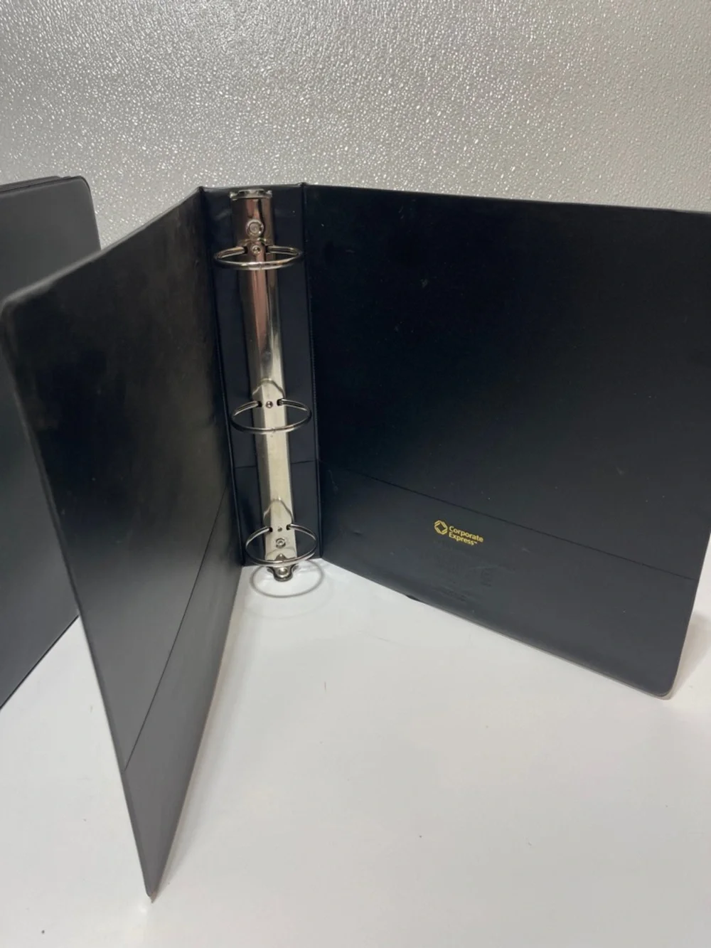 5/$25 Two 2” 3-Ring Binders Shiny and matte Black